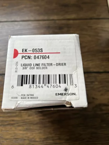 EMERSON PCN: 047604 EK-053S 3/8" ODF SOLDER LIQUID LINE FILTER DRIER NOS NIB