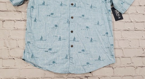 Boca Classics Button Up Collared Tropical Short Sleeve Shirt Pocket MENS SZ S - Picture 3 of 6