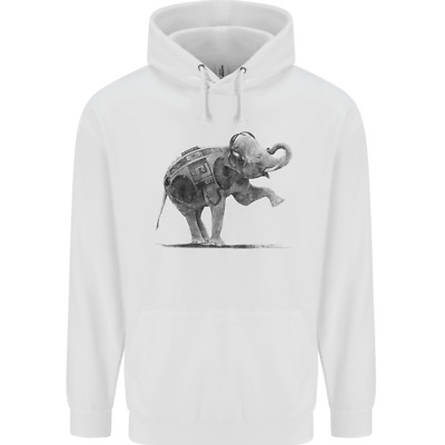 Tanzender musikalischer Elefant Ghettoblaster Kinder Kids Hoodie