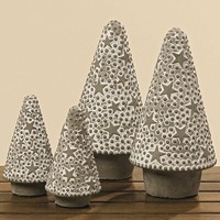 Deko Baum Beton Mit Sternen H 12 Cm Ø7 Cm StüCkpreis