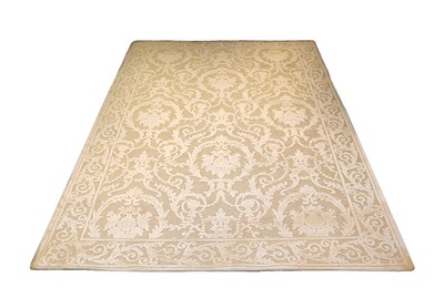 Meandros alfombra redonda 200cm Ø beige arte-seda Medusa round Rug Carpet Versac