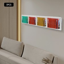 3* CD Wall Mount Racks CD Storage Holder Rack Display  CD-DVD Stand White