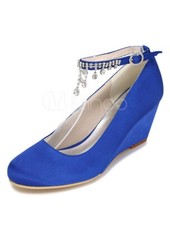 Women's Wedding Shoes Rhinestone Wedges New US 10