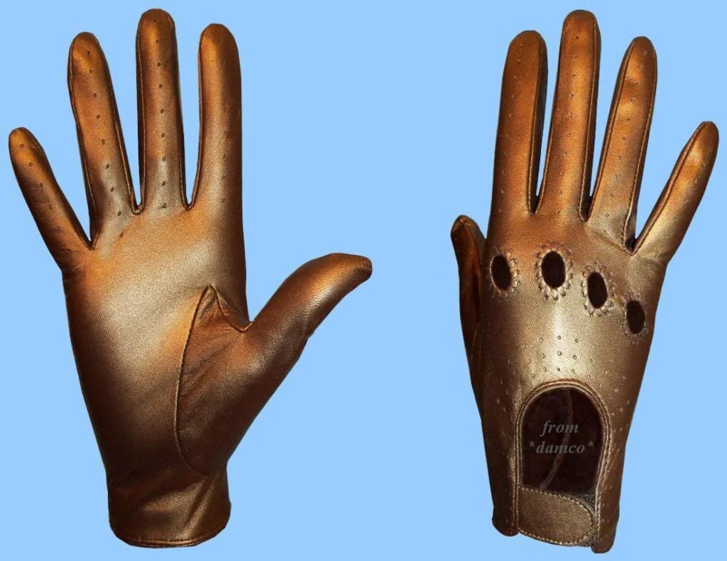 Bronze leather gloves deals