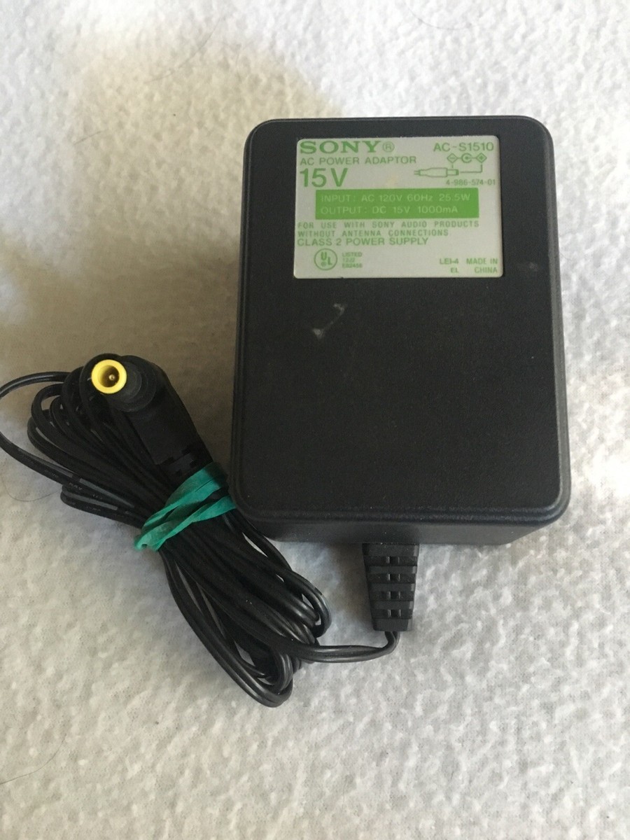 AC-S1510 Sony Mini-disc Home Desktop Ac Power Adapter 25.5 watt