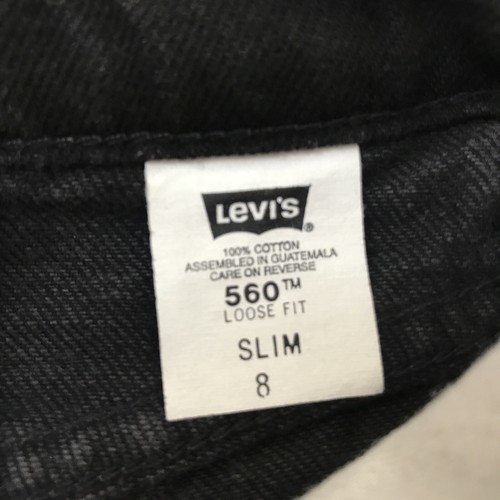 NWT VTG New Levis 560 Denim Jean Short Boys Size 8 Slim Fit Orange Tab 90s - Picture 5 of 12
