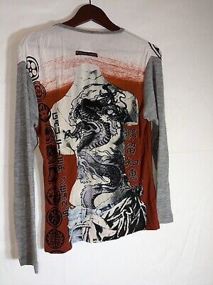 Jean Paul Gaultier Dragon Kanji Print Y2K Long Sleeve Torso Jean Paul Gaultier Dragon Kanji Print Y2K Long Sleeve Torso