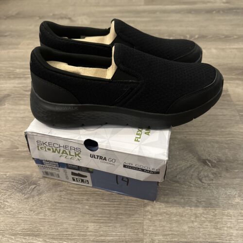 Skechers Men's GO Walk Flex No Hands Slip Ins Shoes Black #216485 Size 10.5
