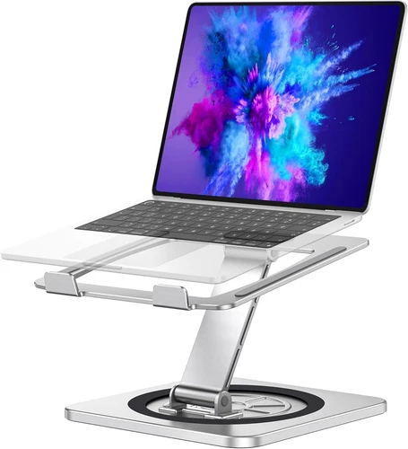 Laptopständer mit 360° Drehplatte verstellbarer Laptopständer ergonomisch Belüft