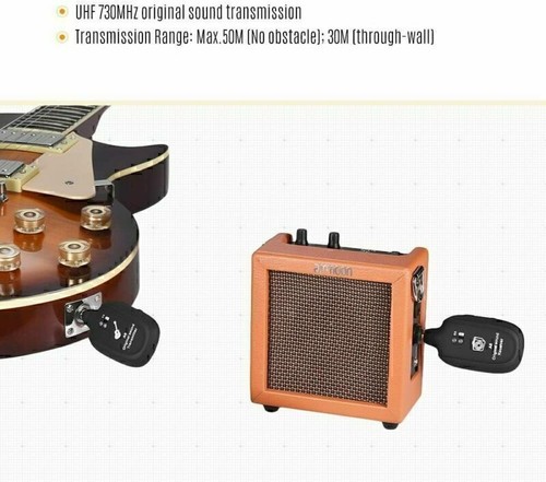 UHF Drahtlose Gitarren Sender Empfänger Funksystem E-Gitarreneffektor 20Hz- I5K4 - Bild 11 von 13