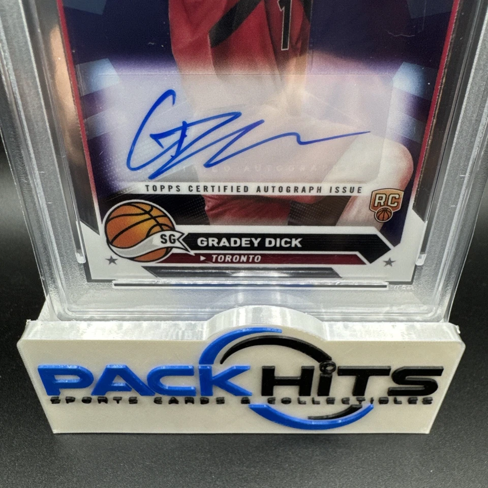 2023-24 Topps Chrome #CG-GD Gradey Dick Autograph Signature Auto Card PSA 10 Gem - Image 3 of 4