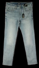 EXPRESS Slim Striaght Men' Washed Look Blue Jeans Size 30 x 32