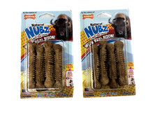 2 Packs 4 count each 8 Total Nylabone Natural Nubz Small Dog Chews w/Bison