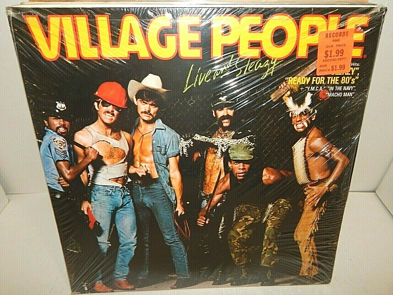 VILLAGE PEOPLE Live And Sleazy German Import 2 LP Factory Sealed Double LP Mint