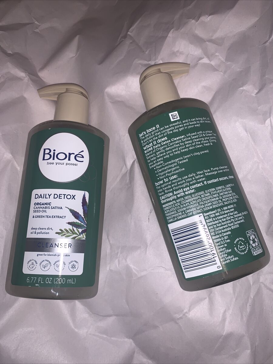 NEW Biore Daily Detox Organic Cleanser Green Tea Extract NEW Biore Daily Detox Organic Cleanser Green Tea Extract
