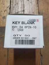 Corbin Russwin D4 6 PIN-10 Key Blank (Box of 50)