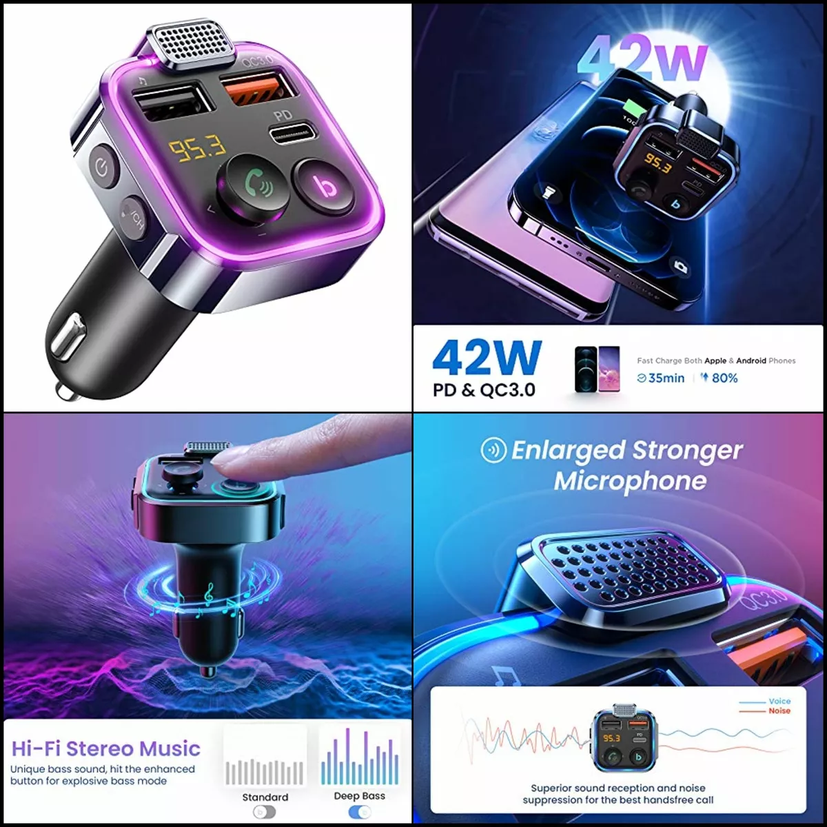 Ainope car charger fm transmitter deals