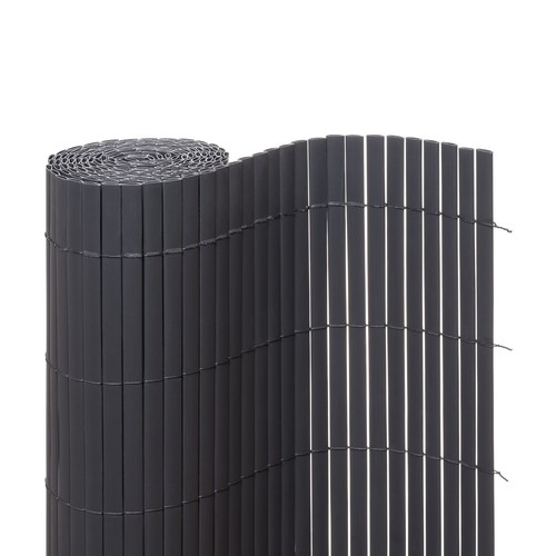 Sichtschutzmatte PVC Sichtschutzzaun Windschutz grau braun bambus VENTANARA - Bild 11 von 15