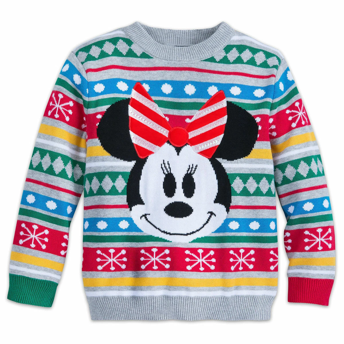 NWT Disney Store 2018 MINNIE MOUSE Christmas Holiday Sweater Girl