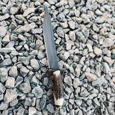 Coltello Bowie in acciaio a molla forgiato a mano - coltello da caccia - coltello da campeggio.