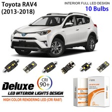 Led Interior Light Kit For Toyota Rav4 2013-2018 White Led Light Bulbs Package