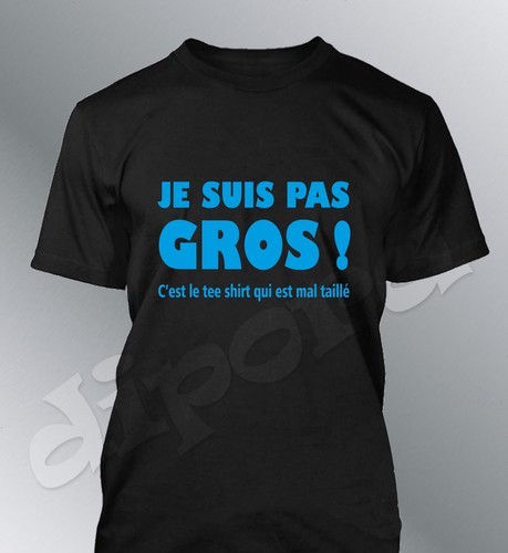 Tee shirt personnalise JE SUIS PAS GROS ventre humour homme fete pere grand papa - Photo 5/12