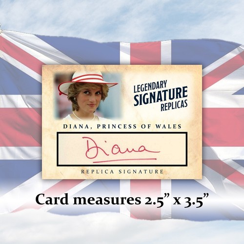 Tarjeta de firma réplica británica autografiada coleccionable princesa Diana Gales 2022 - Imagen 2 de 4
