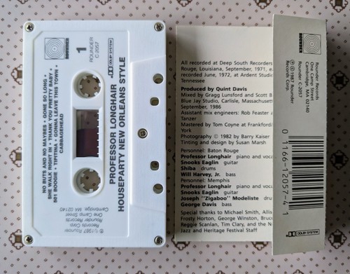 Professor Longhair House Party New Orleans Style, original cassette tape - Picture 4 of 4