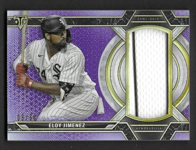 2021 Topps Triple Threads Single Jumbo Relic Eloy Jimenez White Sox Amethyst /36
