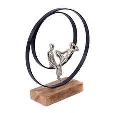 LIEBESPAAR AUFSTELLER | Holz, Metalll | Skulptur, Pärchen Aufsteller, Deko Figur