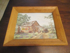 ARTIST SIGNED ADVERTISING MIKE'S GARAGE SERVICE STATION NUGRAPE-COCA-COLA-7UP