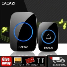 2 pack Wireless Doorbell Waterproof Door Bell Kit Home House Ring Bell US Stock