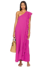 FREE PEOPLE Elisa Maxi Dress IN MAUVE WOMENS SIZE L LARGE NWOT