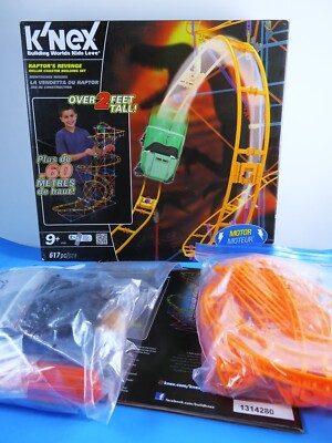 K'NEX Raptors Revenge Building Set Roller Coaster 51432 Motorized Complete IOB