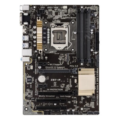 LGA 1150 ASUS Z97-P Motherboard Z97 Chipset 4*DDR3 USB 3.0 RAM HDMI Overclocking