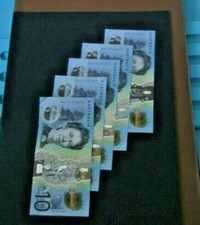 1 X 2017 $10 DOLLAR NEW ISSUE, "AA" PREFIX, POLYMER NOTES. LIGHT CIRC. ]