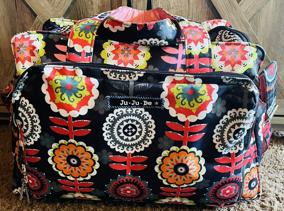 Bolso bandolera de pañales para bebé Ju Be extra grande negro con cambiador para mujer Foto 2 de 4