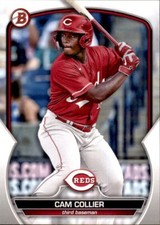 LOT OF 20 2023 BOWMAN DRAFT BASE PAPER PROSPECT BD143 CAM COLLIER  REDS