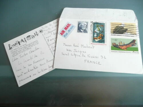 Timbres des États-Unis oblitérés avec 4 timbres