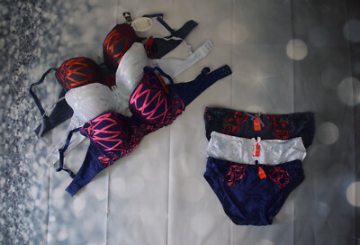 Damen BH Set Neu Damen Unterwäsche Cup C Sexy BH Set Damen Dessous 2 Tlg BH Slip