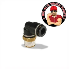 Tectran QL1369-2A Push-Lock Air Brake Brass Fitting, 90 Male Elbow 1/8" x 1/8"