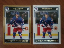 (2) Upper Deck 2020-21 Vitali Kravtsov Gold  & White Glossy Rookies O-Pee-Chee