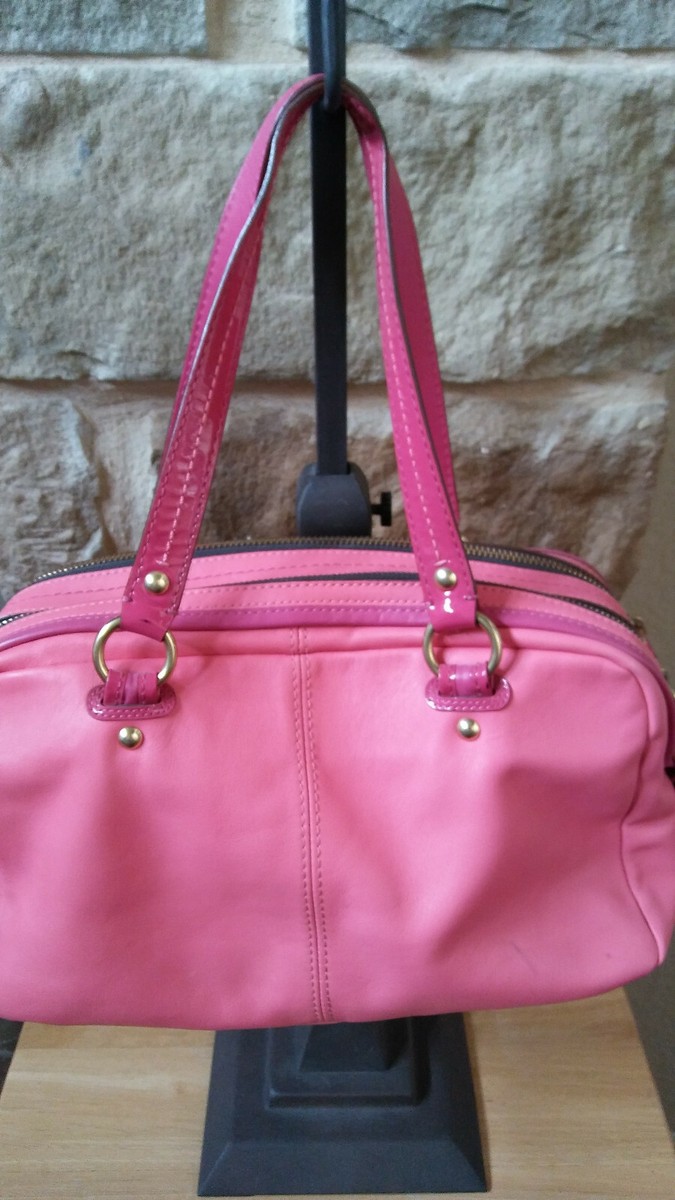 COACH Bonnie Coral Leather Satchel Carryall Purse Style M0873 