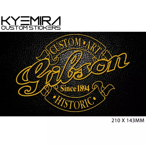 Gibson Custom Art Historic Guitar 210mm Vinyl Sticker Choose your colour KCS