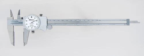 Mitutoyo 505-739 - 8" Dial Calipers .1/Rev .001 Grads ID/OD Carbide