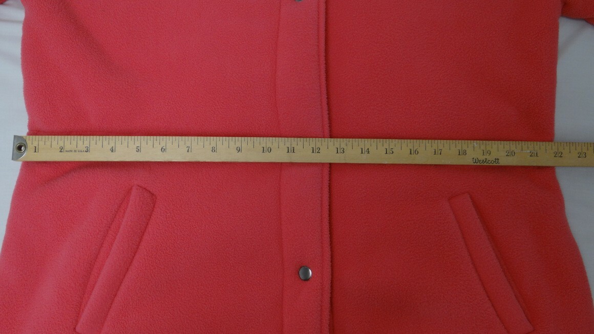 Pink Fleece Jacket Drawstring Waist Basic Edition… - image 12