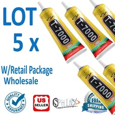 LOT 5x T-7000 50Ml Super, Glass,Fabric,Adhesive,Puzzle, Glue Suitable for Repair