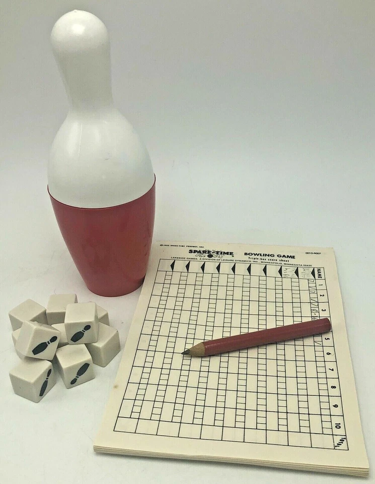 Vintage Lakeside Spare Time Bowling Game Table Top Dice Game 8340 - Image 4 of 4
