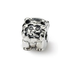 Lion Kids Bead .925 Sterling Silver Antique Finish Reflection Beads