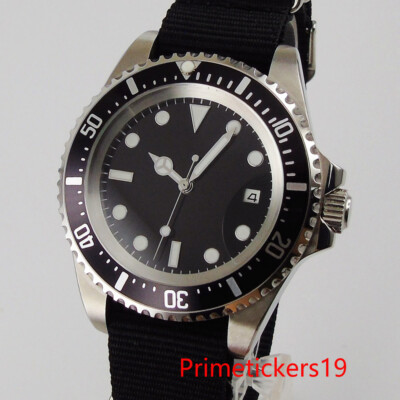 42mm Leuchtmarkierungen Datum Fenster Vintage ein Uhrwerk Herrenuhr